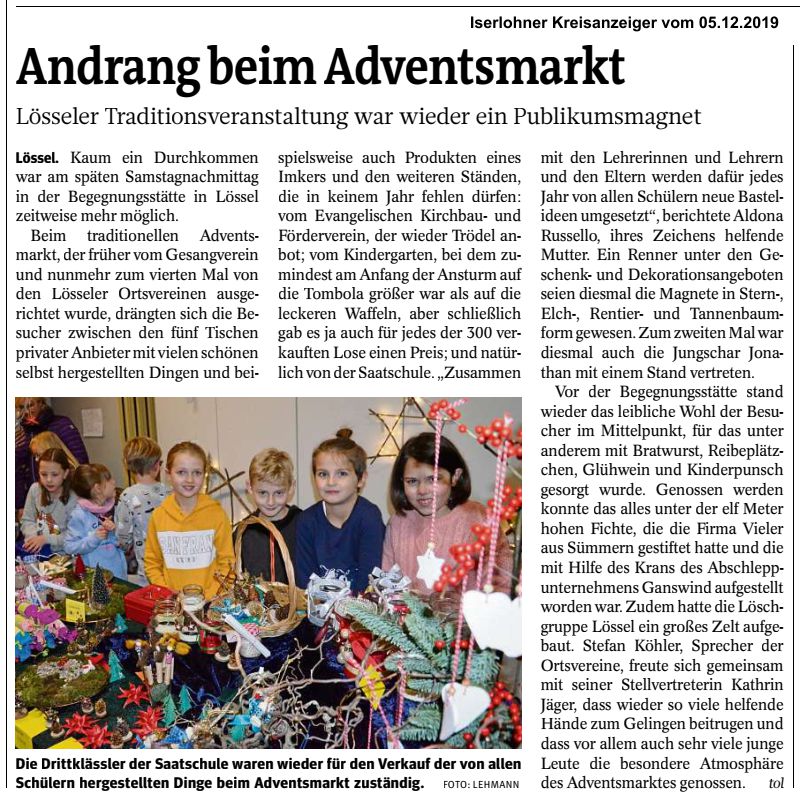 IKZ Adventsmark L�ssel